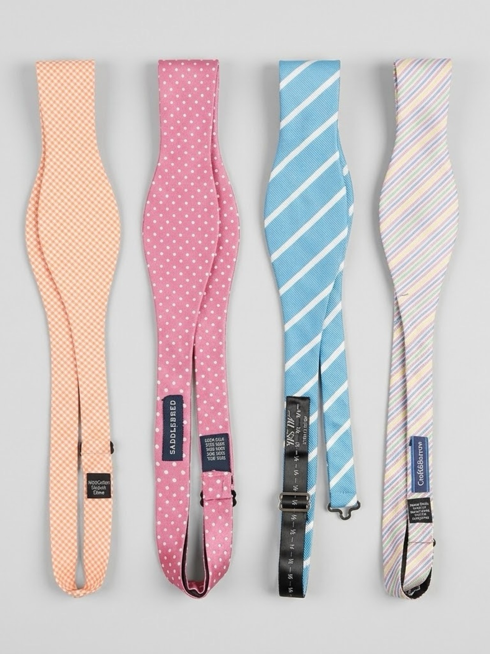 Saddlebred Pink Polka Dot Self-Tie Bow Tie